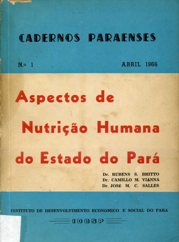 Aspectos de Nutrição Humana do Estado do Pará